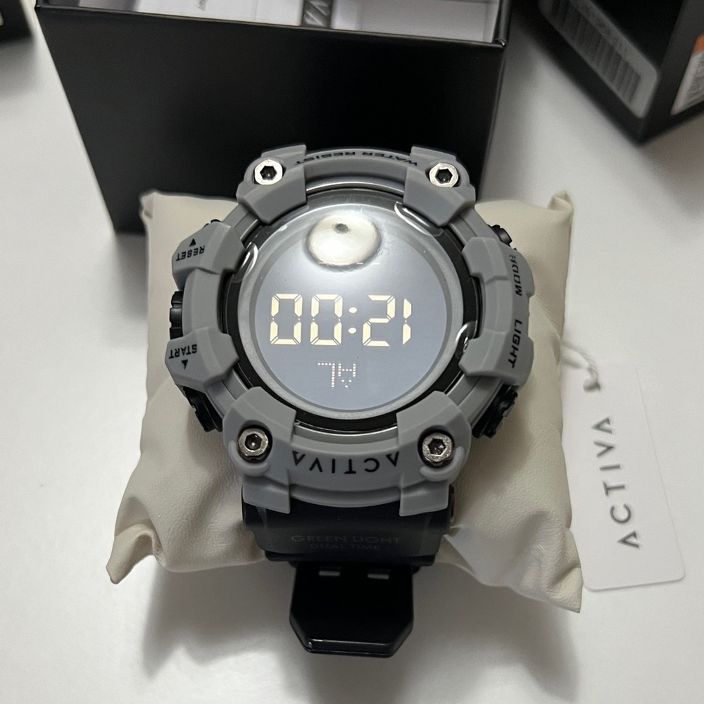 Ativa Black and Gray Digital Rugged